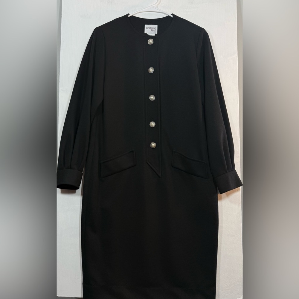 Vintage Made in the USA Brownstone Studio Petite Size 4 Black Dress